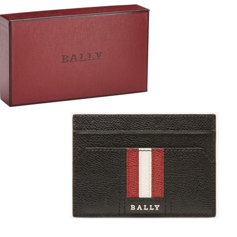 Bally Black Genuine Bovine Leather Card Holder